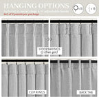 Extra Long 120 Inch Light Grey Thick Linen Curtains - Image 7