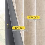 NICETOWN 100% Blackout Curtains 63 inch Length, Rod Pocket & Back Tab Thermal - Image 4