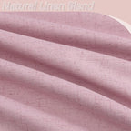 Rose 100% Blackout Linen Curtains 96 Inch Length 2 Panels Set - Image 3