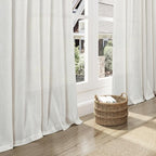 Natural Linen Curtains 84 Inch Length 2 Panels Set - Image 5