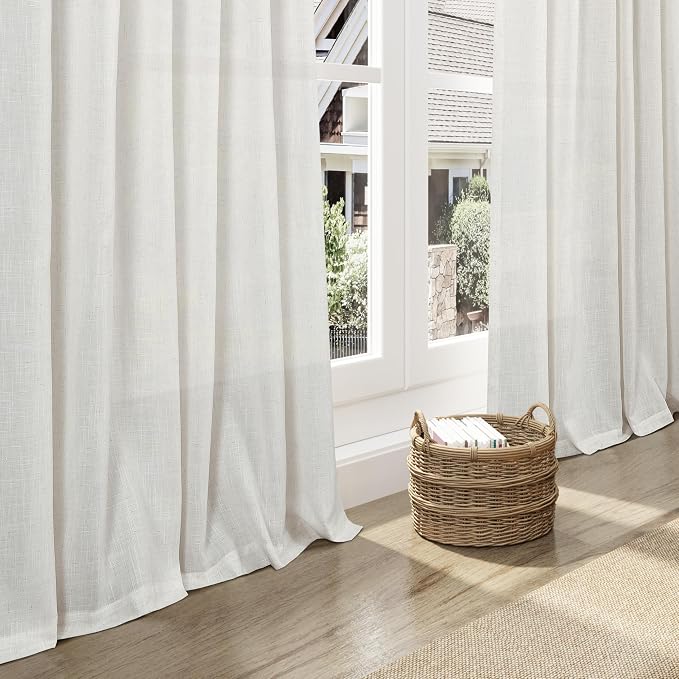 Natural Linen Curtains 96 Inches Long - Image 5