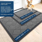 OLANLY Front Door Mat Outside Entrance 71x47, Waterproof Heavy-Duty Doormat | - Image 2