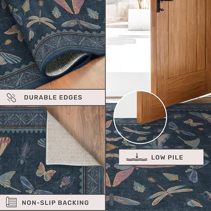 9x12 Washable Farmhouse Area Rug - Image 4
