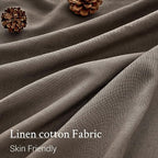 Topfinel 96 Inches Long Pinch Pleated Semi Sheer Curtains, Dark Flax Blended - Image 2