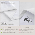 Snow White Pleated Linen 100% Blackout Curtains 96 Inches Long | Pinch Pleat - Image 6