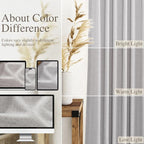 Grey Linen Curtains 108 Inches Long 2 Panels Set - Image 4