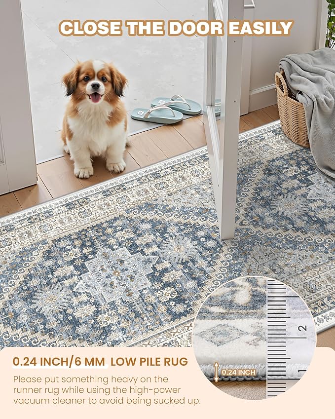 Hallway Runner Rug 2x12 Extra Long Washable Runner, Non Slip Runner - Image 6