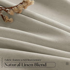 Oatmeal Pleated Linen 100% Blackout Curtains 90 Inches Long - Image 5