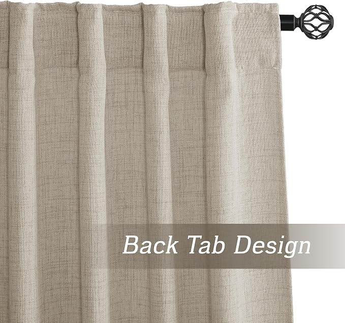 RYB HOME Extra Long Linen Curtains - Image 5