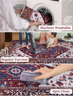 SERISSA 2x6 Washable Non Slip Boho Runner Rug - Image 2