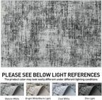 5x7 Area Rugs for Living Room: Washable Abstract Black Badroom Carpet | - Image 7