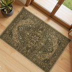 RELEANY Washable Area Rug, Small 2'x3', Water Repellent, Pet Friendly, Vintage by RELEANY