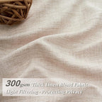 PleatedDrapes Custom Curtains for Living Room 2 Pages, Linen Curtains 102 - Image 2