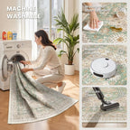 5x7 Area Rugs for Living Room, Large Washable Rug, Dining Room, Low Pile - Image 5
