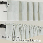RYB HOME Extra Long Linen Curtains - Image 3