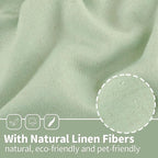 YoungsTex 63 Inch Length Sage Linen Curtains - Image 4