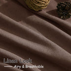 Mocha Mousse Curtains 102 Inches Long 2 Panel Set Back Tab Rod Pocket Linen - Image 5