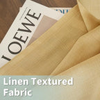 Linen Curtains 95 Inch Length for Living Room 2 Panels, Caramel Brown | Semi - Image 8