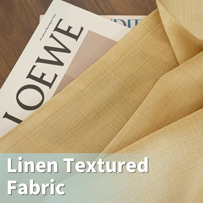 Light Filtering Faux Linen Curtains - Image 8
