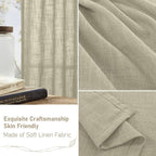 Semi Sheer Linen Curtains 63 Inch - Image 6