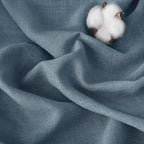 RYB HOME Stone Blue Sheer Curtains 84 inch Length Soft Linen Texture Curtains - Image 4