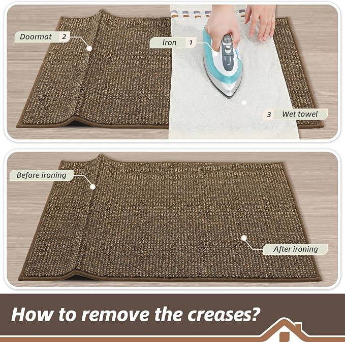 BEQHAUSE Dirt Trapper Door Mat 20" x 48", Non-Slip Washable Doormats, Low - Image 9