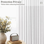 Pinch Pleated Linen Light Filtering Curtains 105 Inches Length Snow White | - Image 6