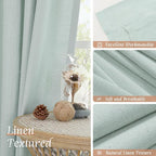 54 Inch Short Window Linen Curtains - Image 7
