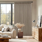 Deep Flax Pinch Pleated Blackout 102 Inch Bedroom Curtains Dual Layer | - Image 7