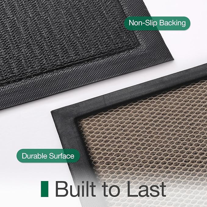 LUMI Outside Welcome Door Mat 32x47, Non-Slip Durable Rubber Easy Clean | Hello - Image 8
