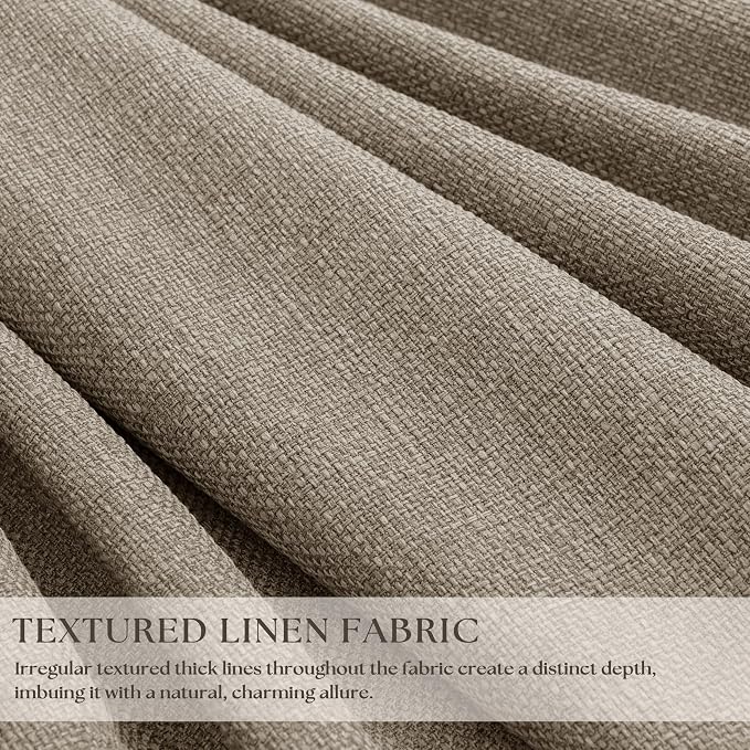 Pleated Linen Blackout Curtains 112 Inches Long - Image 2