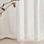 MYSKY HOME Curtains 63 Inch Length 2 Panels, Boho Curtains Sheer Light Soften - Image 5