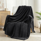 Exclusivo Mezcla Soft Waffle Fleece Bed Blanket Queen Size, Cozy Flannel - Image 4