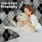 4x6 Black and Grey Fluffy Soft Area Rug Non-Slip - Image 6