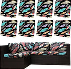8Pcs Outdoor Cushion Covers, Elastic Patio Cushion Covers | Washable, by dreahoteztil