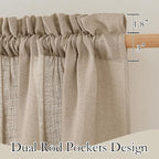 RYB HOME Sheer Curtains 102 inches, Extra Long Floor to Ceiling Curtains | Half - Image 2