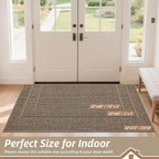 BEQHAUSE Dirt Trapper Door Mat 20" x 48", Non-Slip Washable Doormats, Low - Image 2