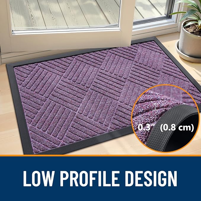 OLANLY Front Door Mat Outside Entrance 35x23, Waterproof Heavy-Duty Doormat | - Image 5