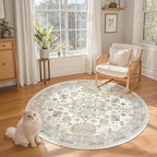 Round Rug 6ft, Circle Rug for Dining Room Table, Dining Room, Nursery Room - Image 3