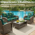CALBODE 14 Pcs Stretch Outdoor Seat Cushion Covers, Breathable, Indoor/Outdoor - Image 5