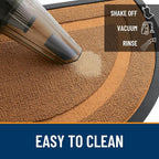 OLANLY Half Circle Front Door Mat Outside 33x21 All-Season Rubber Doormat | - Image 5