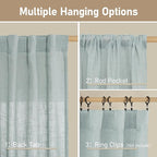 Linen Semi Sheer Curtains 48 Inch - Image 3