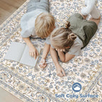 Area Rug 9x12 Washable Rug, Vintage Boho Medallion Rugs Non-Slip Soft Low Pile - Image 4