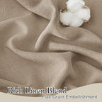 RYB HOME Sheer Curtains 102 inches, Extra Long Floor to Ceiling Curtains | Half - Image 3