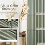 Desert Sage Linen Curtains 84 Inch Length 2 Panels Set - Image 3