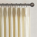 96 Inches Long Pinch Pleated Semi Sheer Curtains, Cream Linen Blended Light by Topfinel