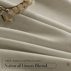 Burlywood Birch Blackout Pleated Linen Curtains 108 Inches Long 2 Panels | - Image 5