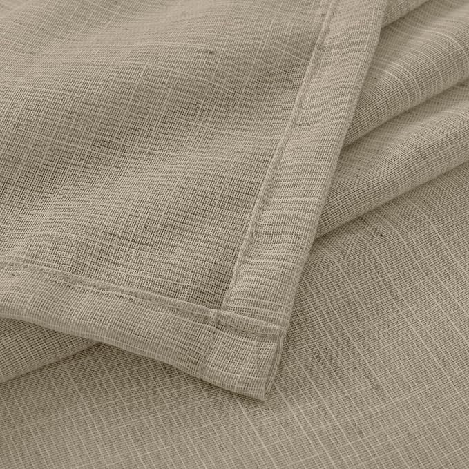 BGment Camel Linen Sheer Curtains 84 Inches Long - Image 8