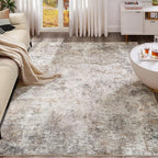 UERMEI 10x12 Area Rug Living Room Rugs Washable Neutral Brown Grey Carpet | by UERMEI