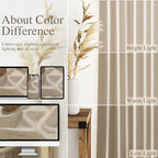 Taupe Burlywood Linen Curtains for Living Room 98 Inches Long Light Filtering - Image 3
